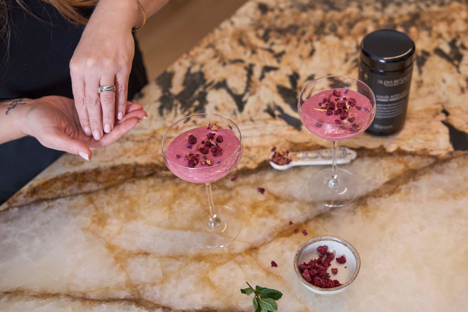 Vegan Raspberry & White Chocolate Protein Mousse